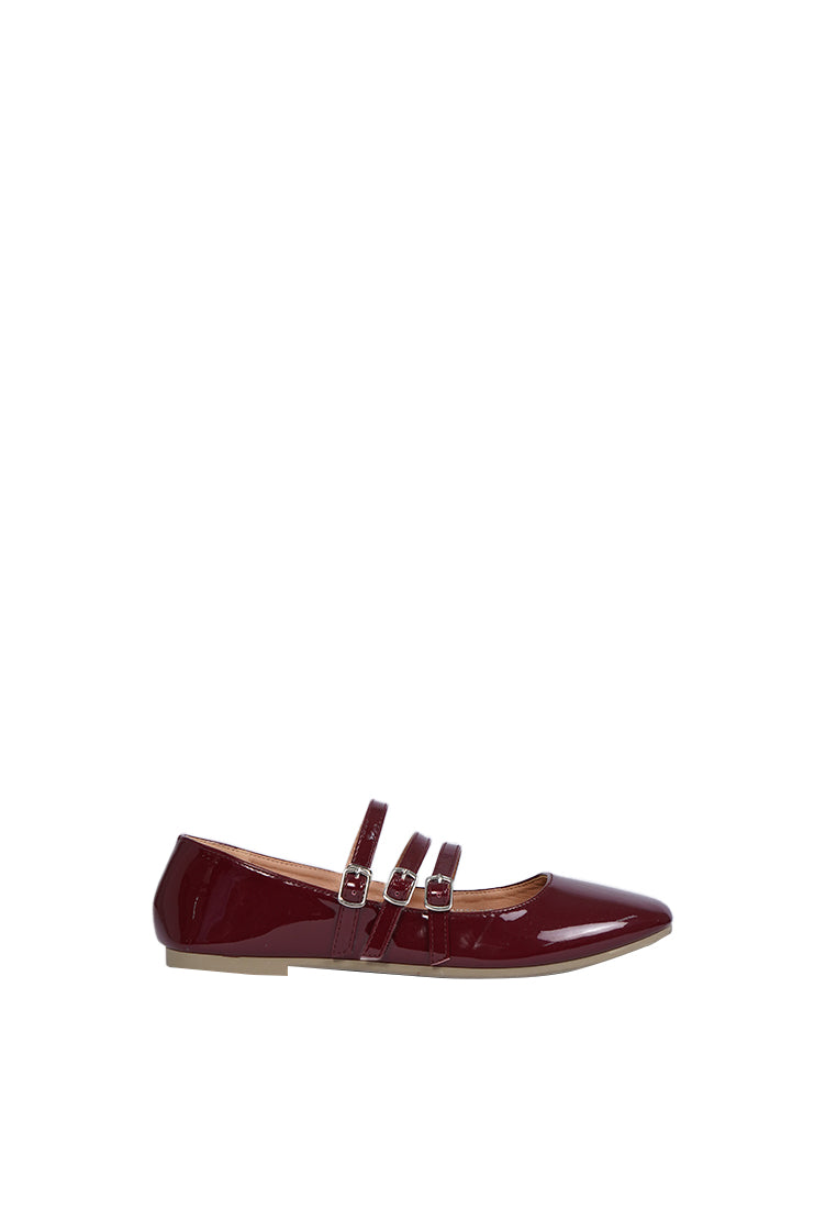 Maroon Flat Shoes