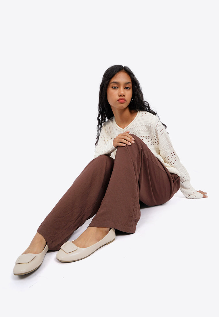 Off White Flat Shoes