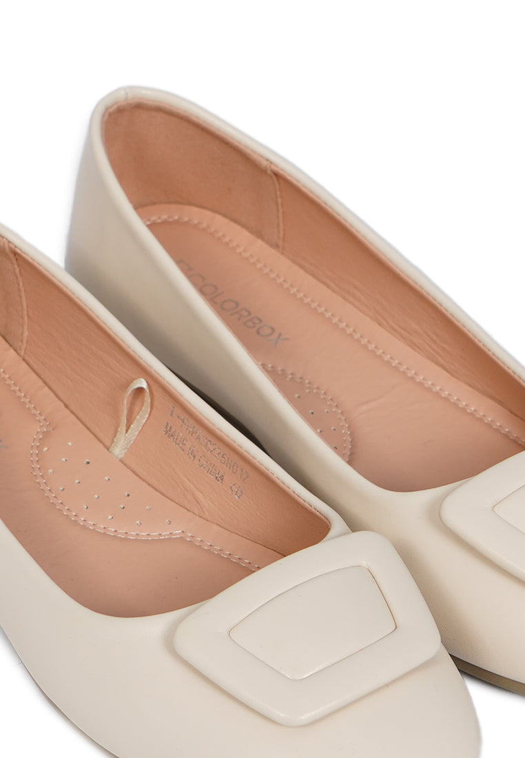 Off White Flat Shoes