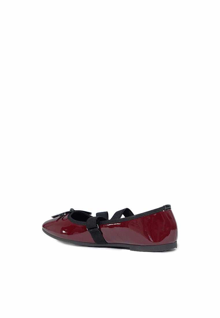 Cherry Red Strap Ballet Flats