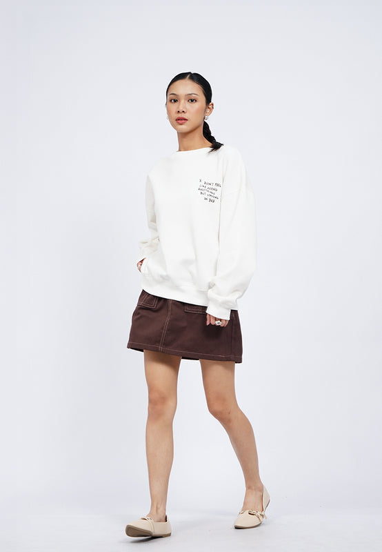 Beige Buckle Flats