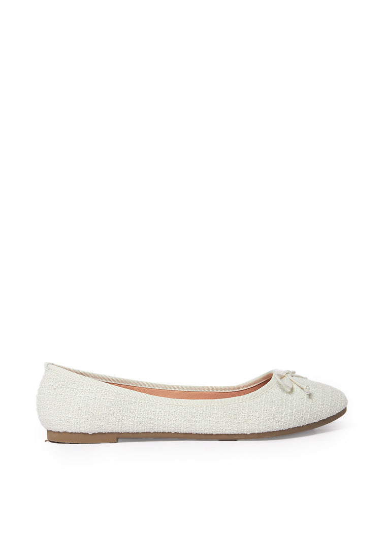 Off White Ballet Shoes with ow