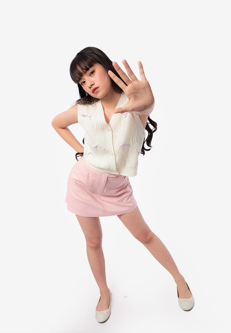 Off White Ballet Shoes with ow