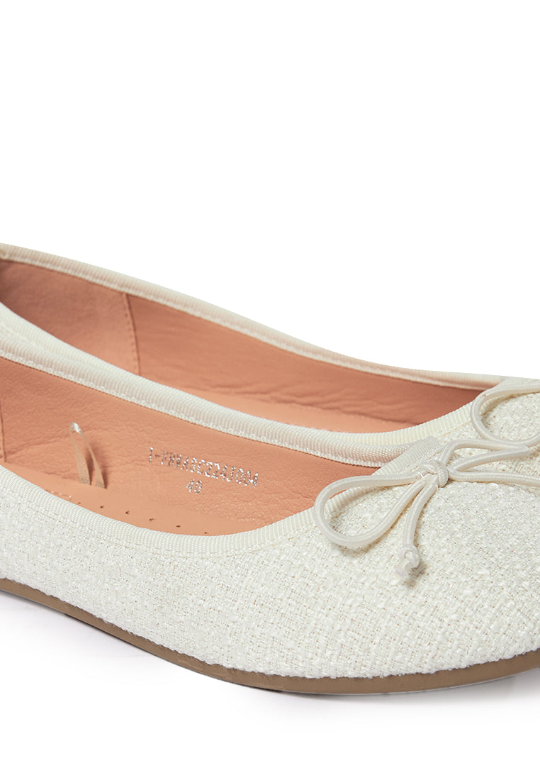 Off White Ballet Shoes with ow
