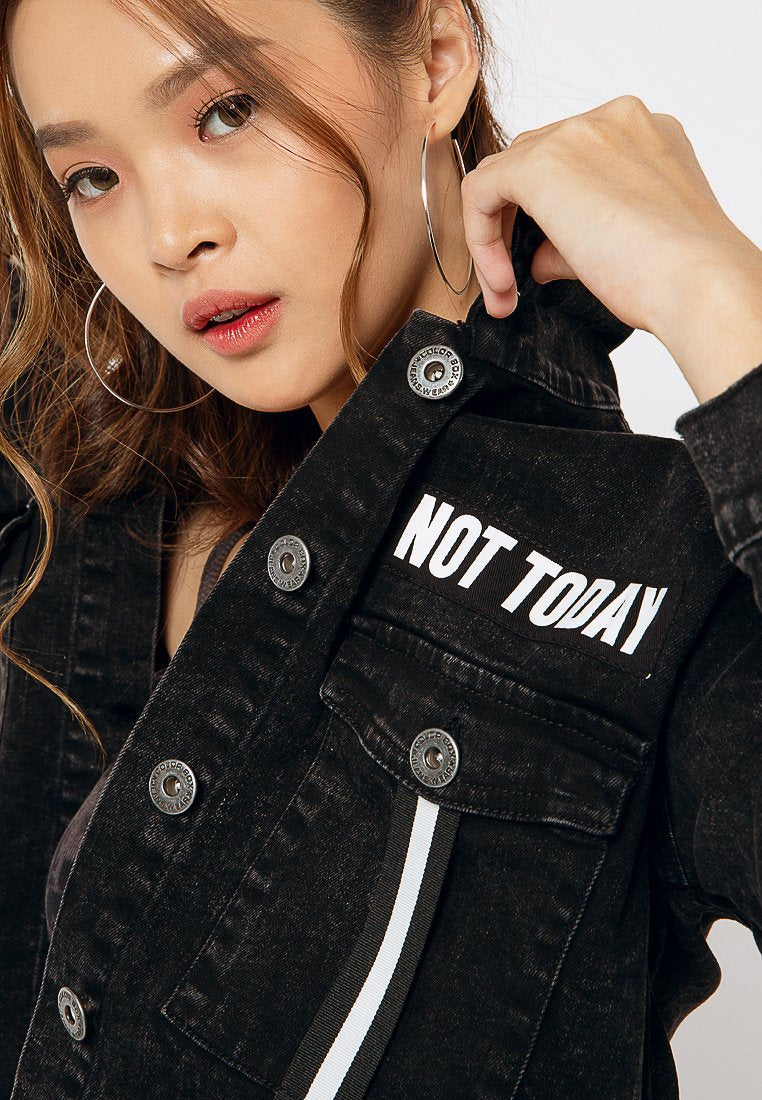 Crop Jacket with Reflective Tape