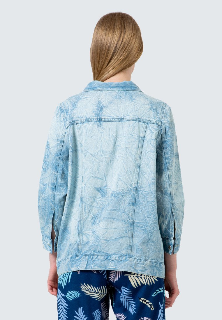Acid washed Crinckle Denim Jacket