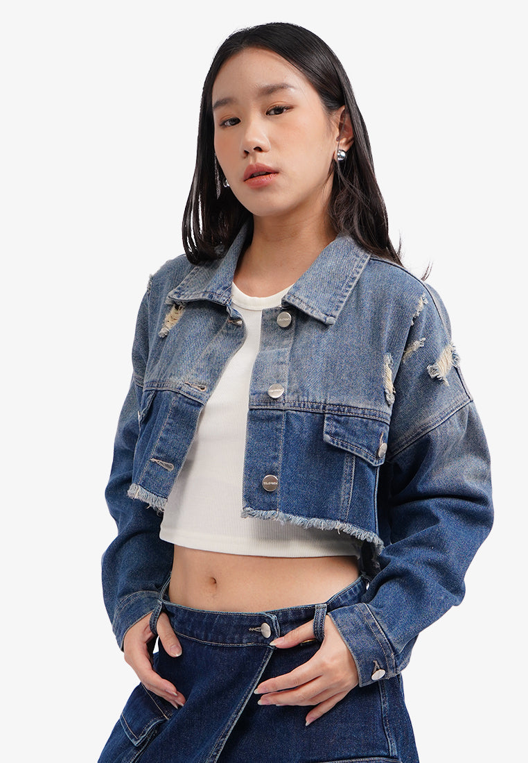 Ripped Denim Jacket