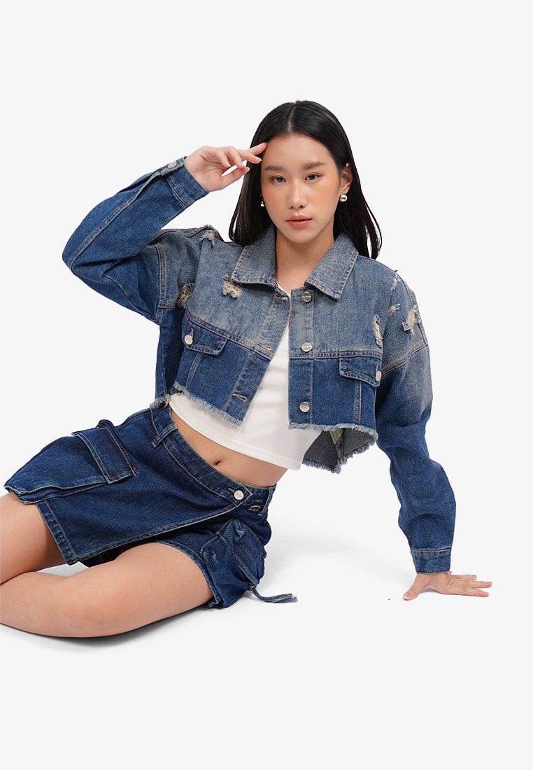 Ripped Denim Jacket