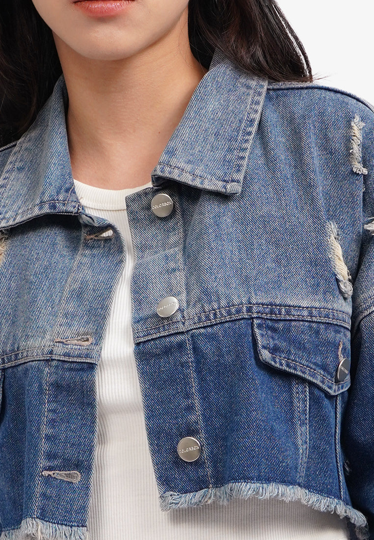 Ripped Denim Jacket