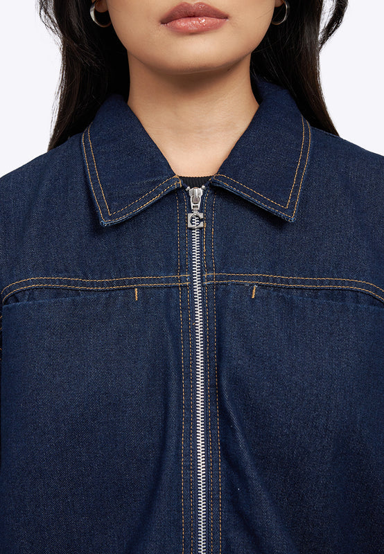 Oversize Collared Denim Jacket