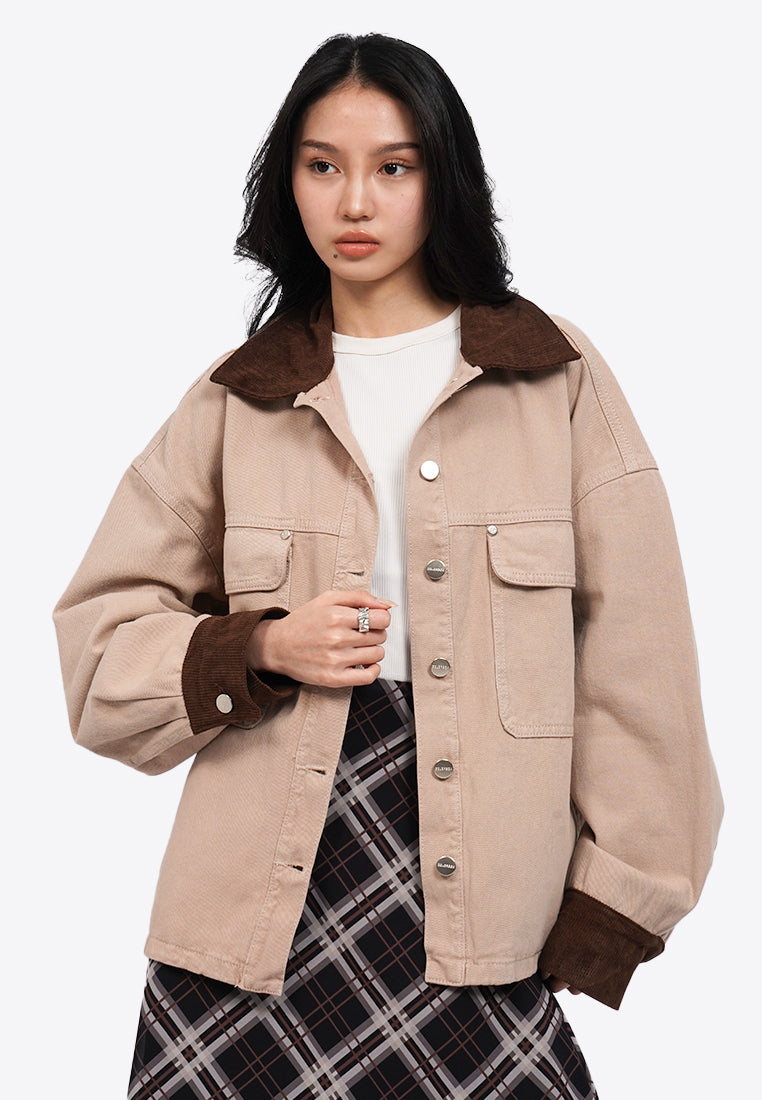Contrast Details Denim Jacket