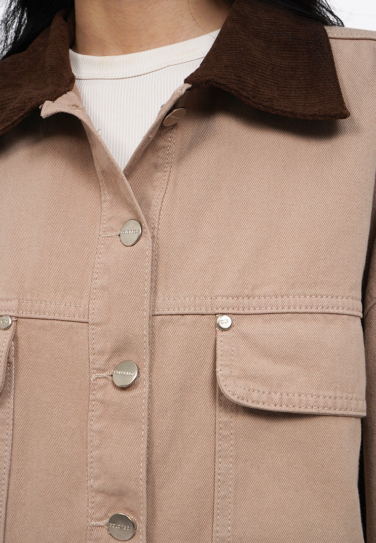 Contrast Details Denim Jacket