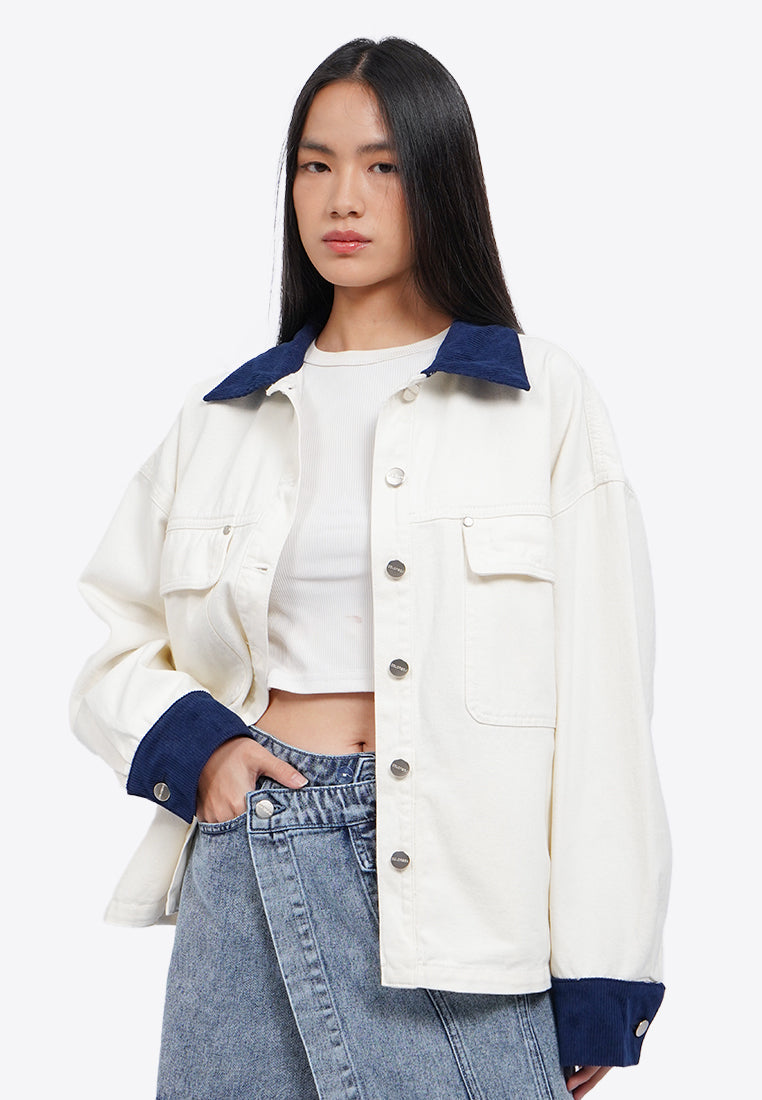 Contrast Details Denim Jacket