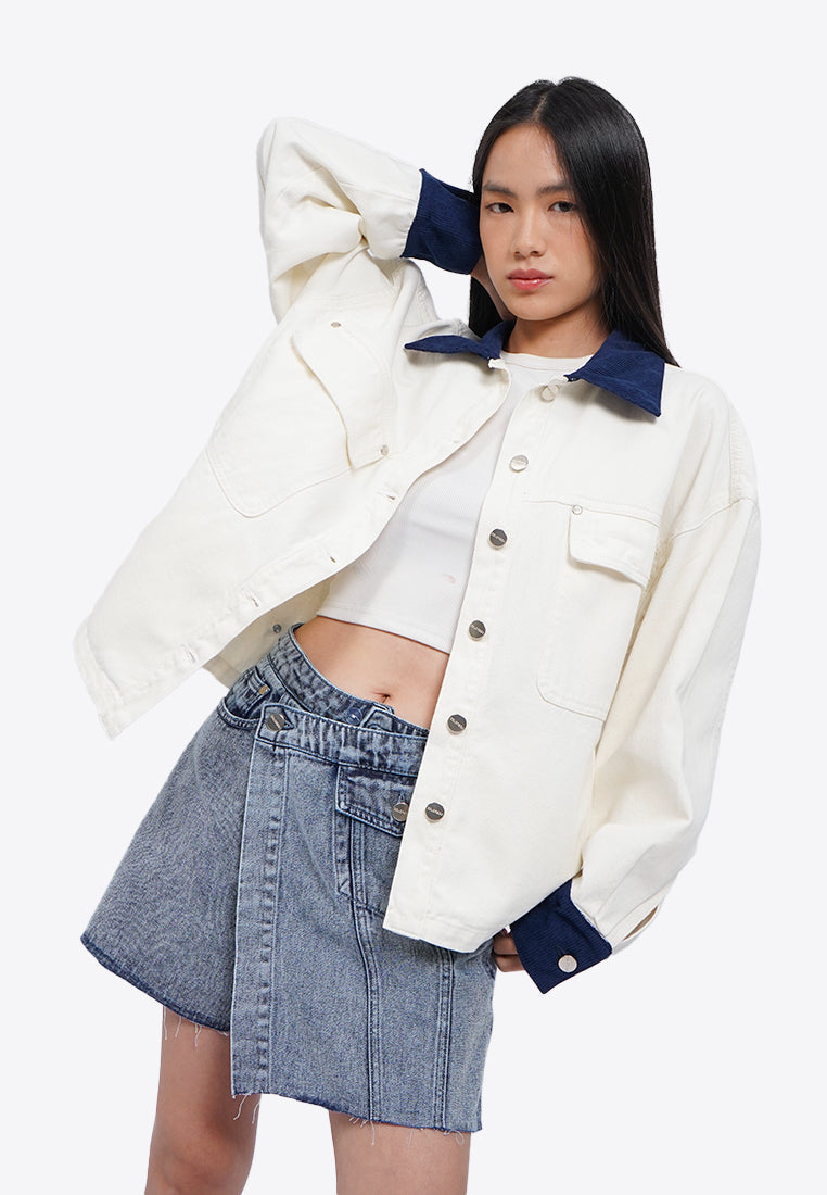 Contrast Details Denim Jacket
