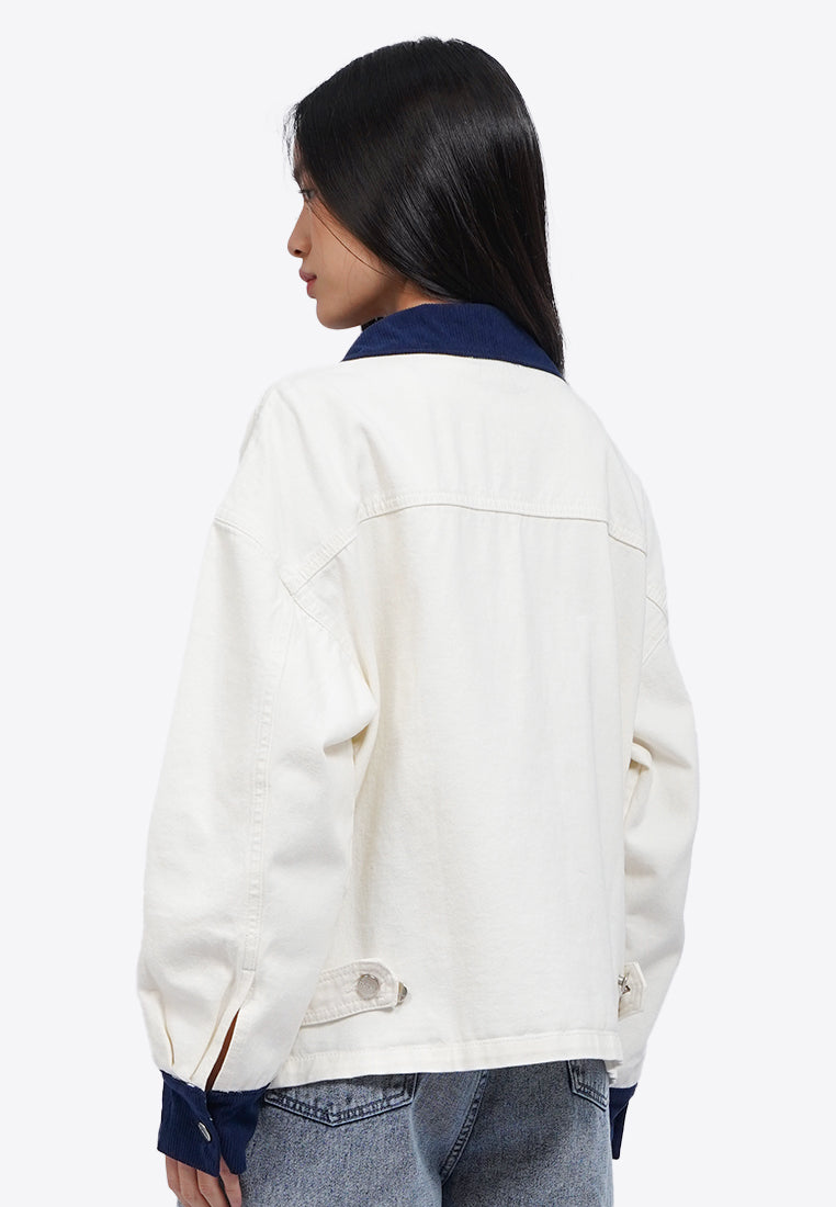 Contrast Details Denim Jacket