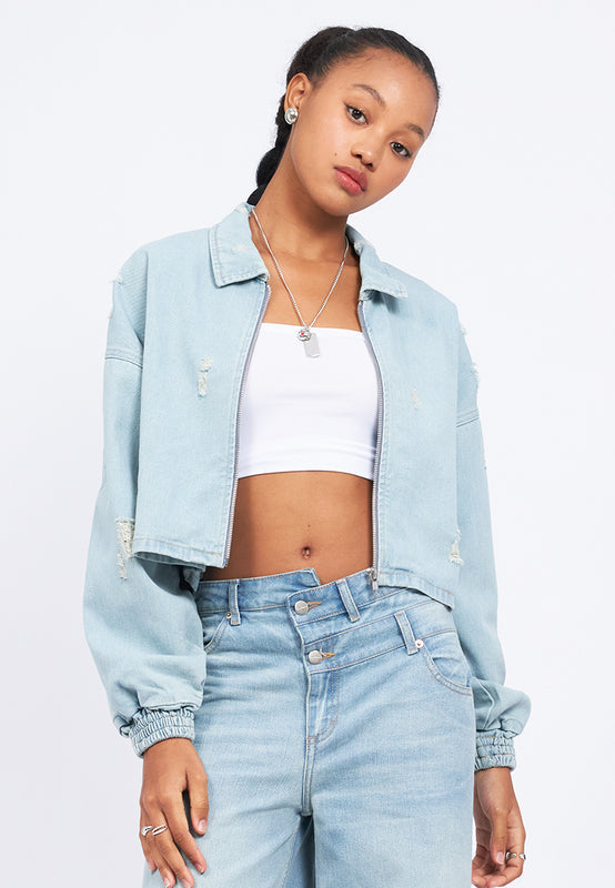 Destroyed Denim Jacket