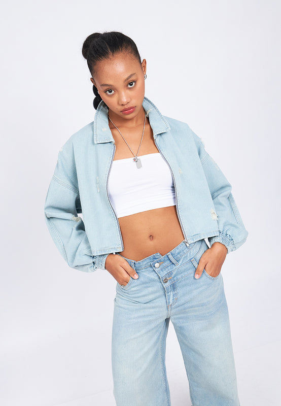 Destroyed Denim Jacket