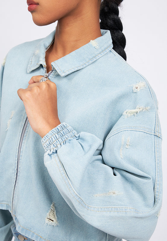 Destroyed Denim Jacket