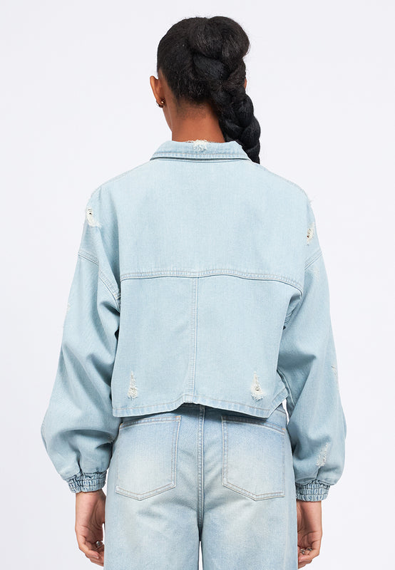 Destroyed Denim Jacket