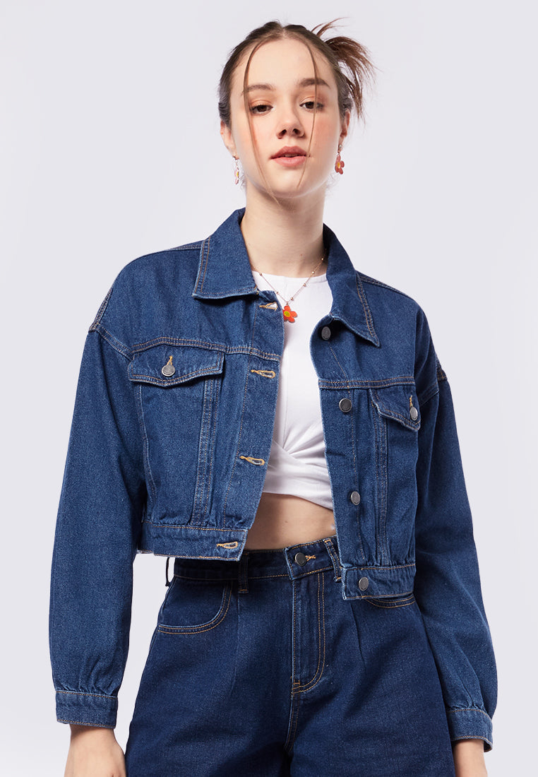 Crop Oversized Denim Jacket