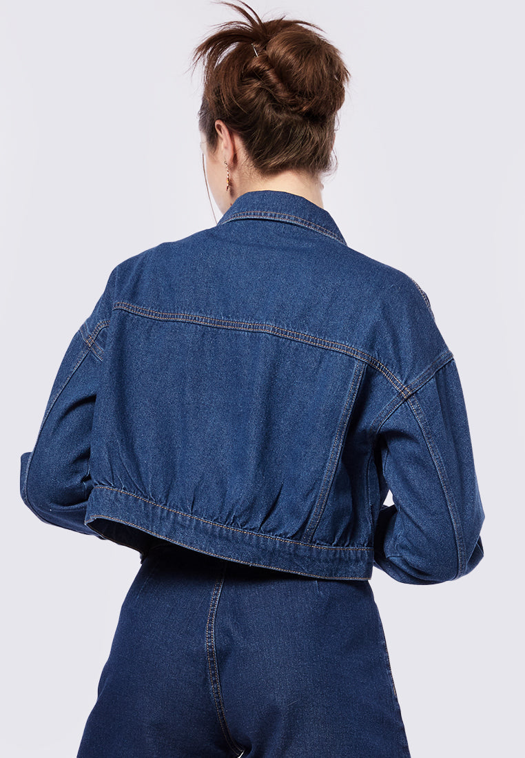 Crop Oversized Denim Jacket