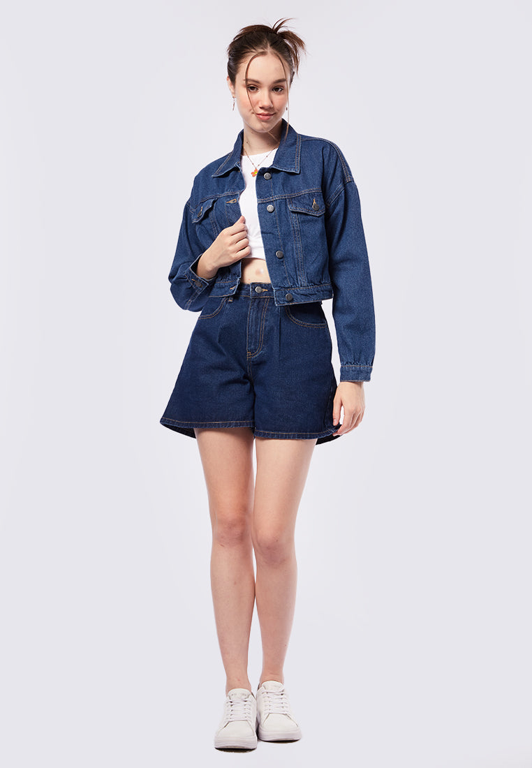 Crop Oversized Denim Jacket