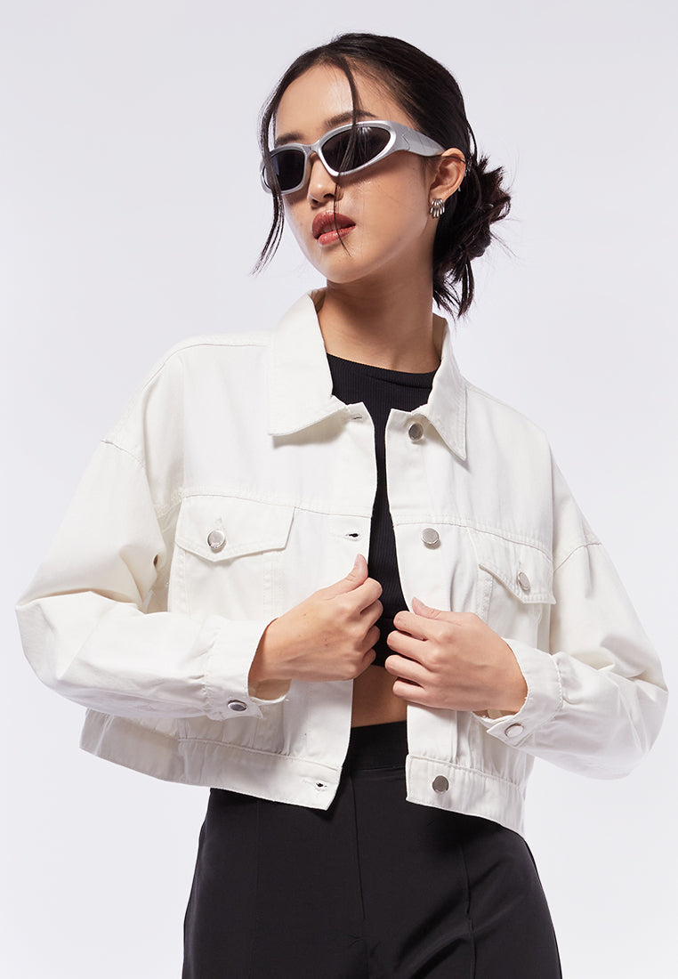Oversized Crop Denim Jacket