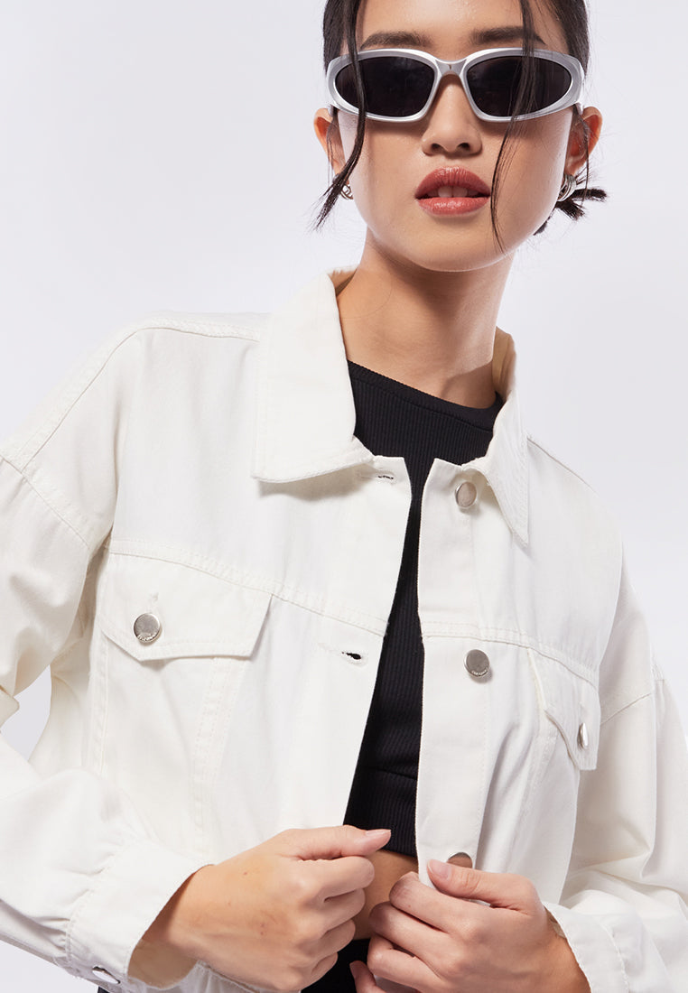Oversized Crop Denim Jacket