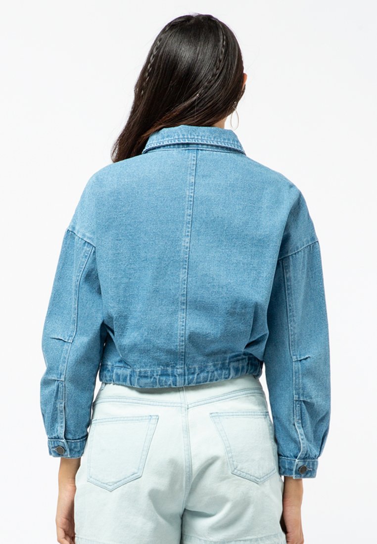 Drawstring Denim Jacket