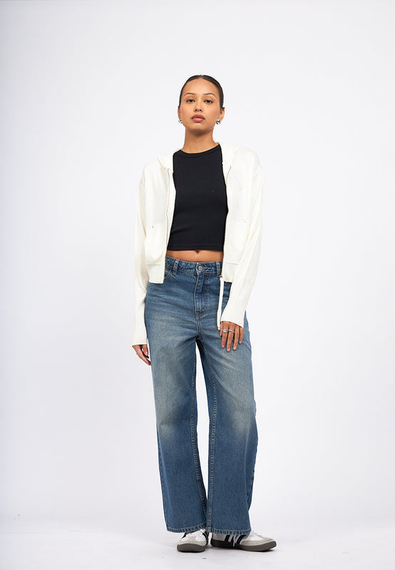 Long Sleeves Zip Up Knit Jacket