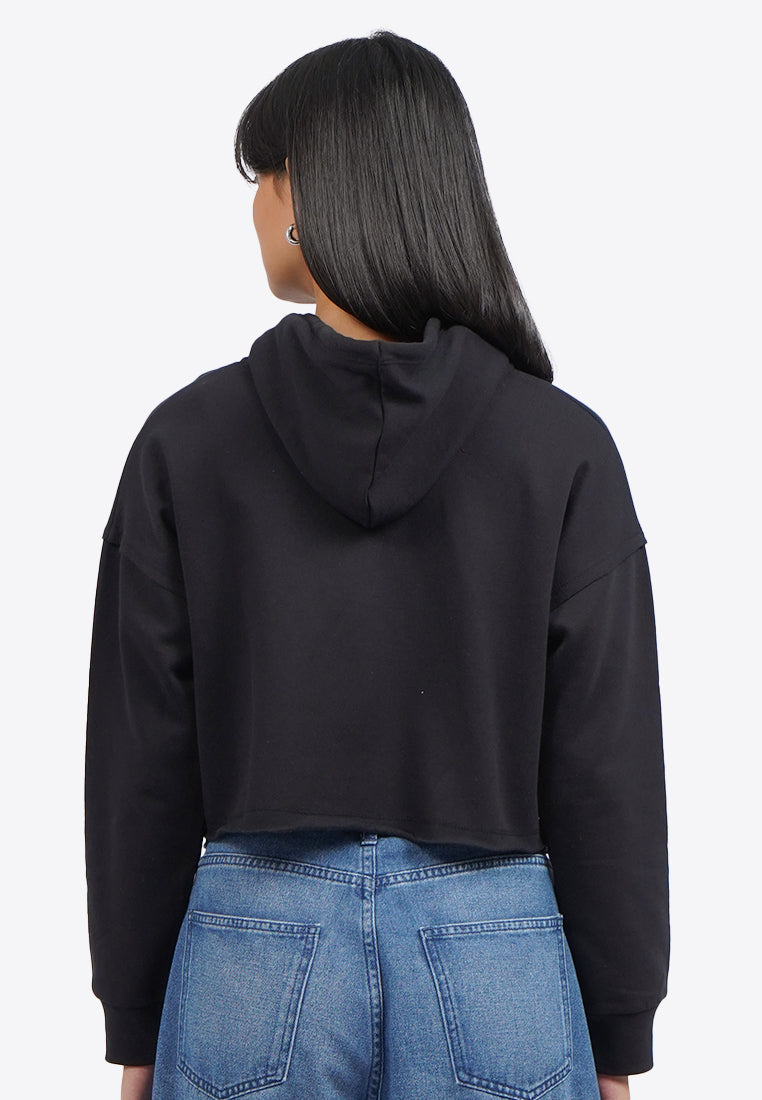 Graohic Crop Hoodie Jacket