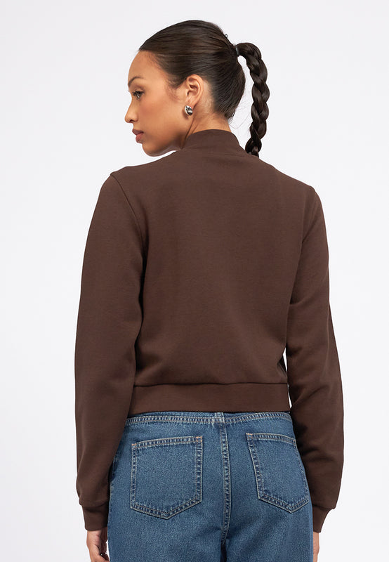 Two Way Zip Fitted Crop Jacket