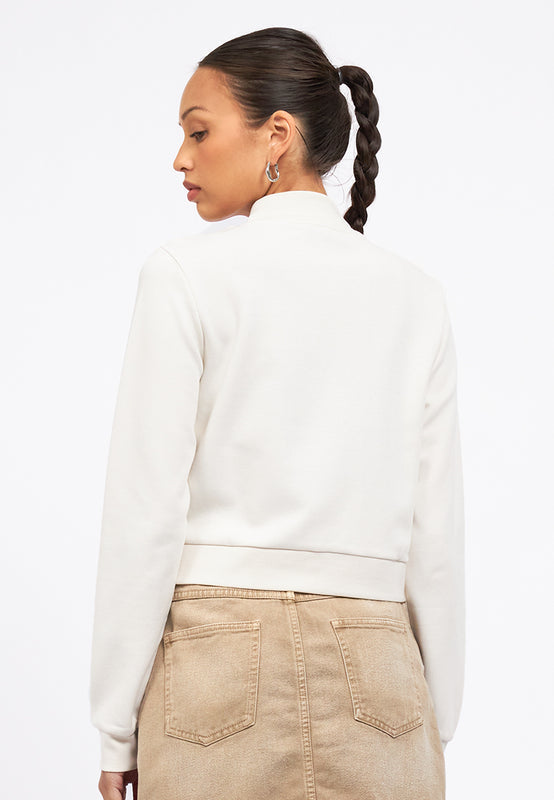 Two Way Zip Fitted Crop Jacket