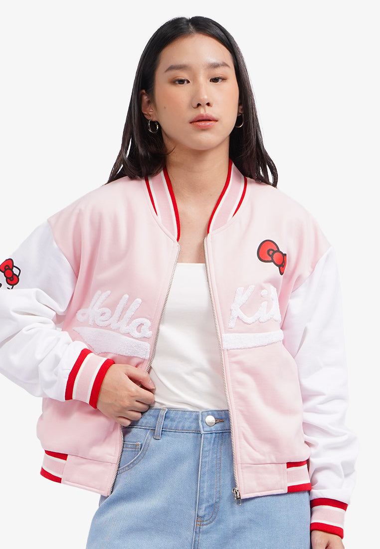 Hello Kitty Oversized Varsity Jacket