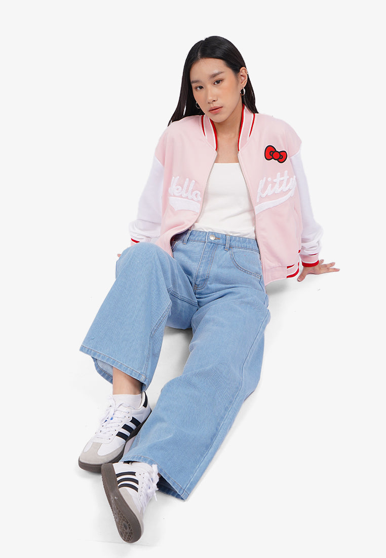 Hello Kitty Oversized Varsity Jacket