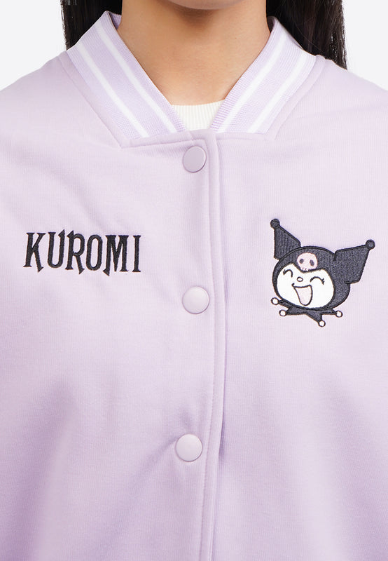 Kuromi Long Sleeve Varsity Jacket