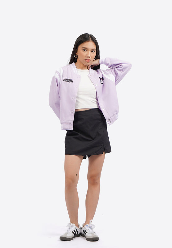Kuromi Long Sleeve Varsity Jacket