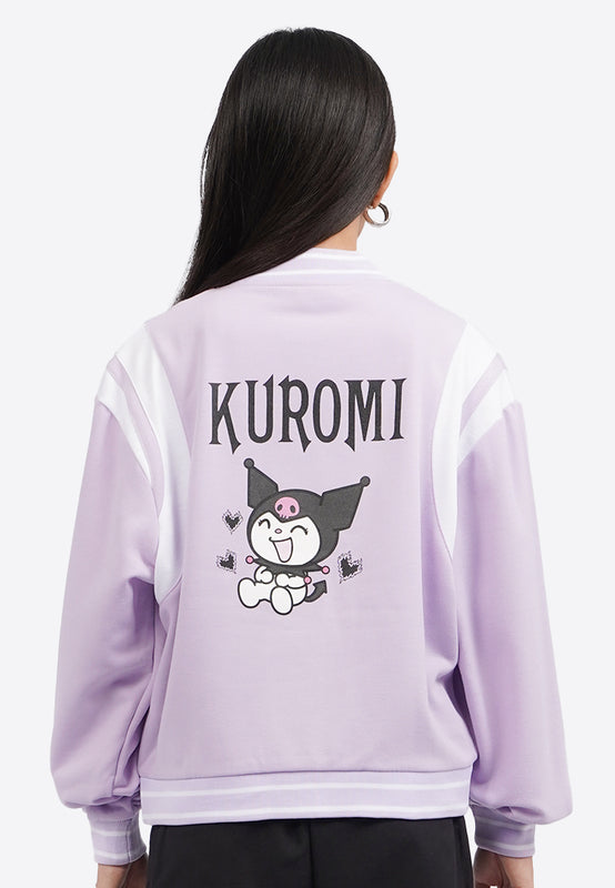 Kuromi Long Sleeve Varsity Jacket