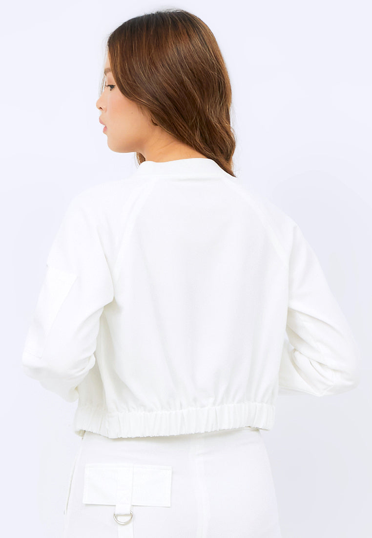 Cropped Bomber Jacket
