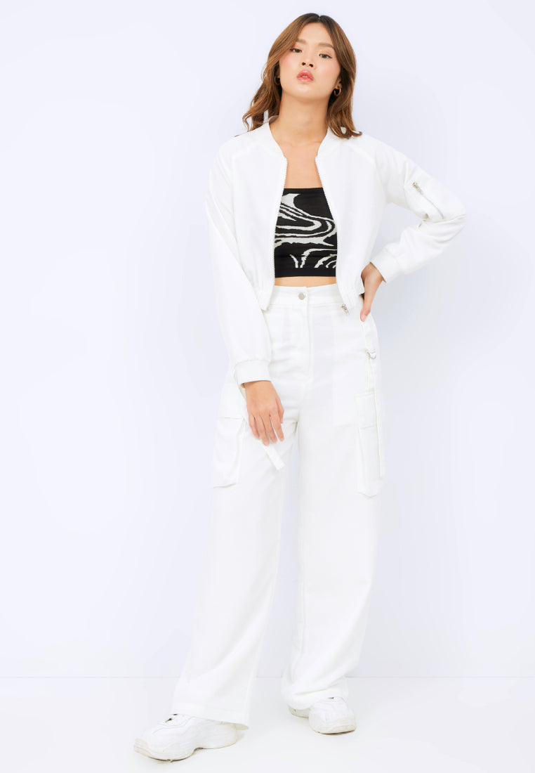 Cropped Bomber Jacket