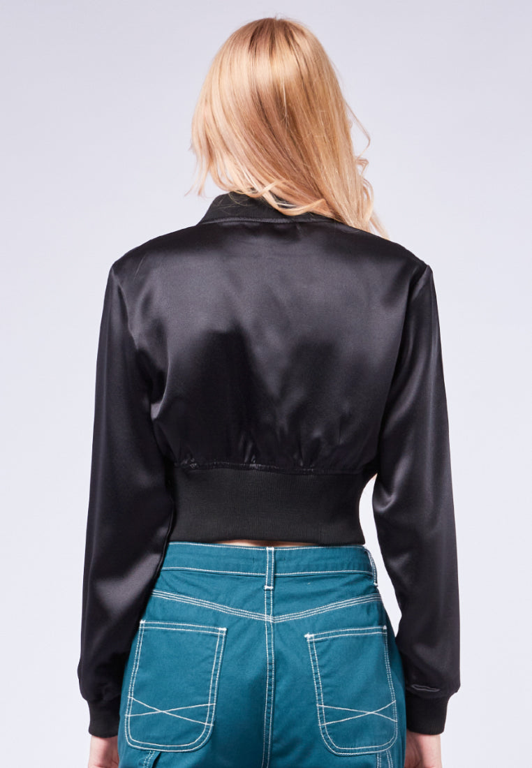 Bomber Jacket with Cargo Pocket Details