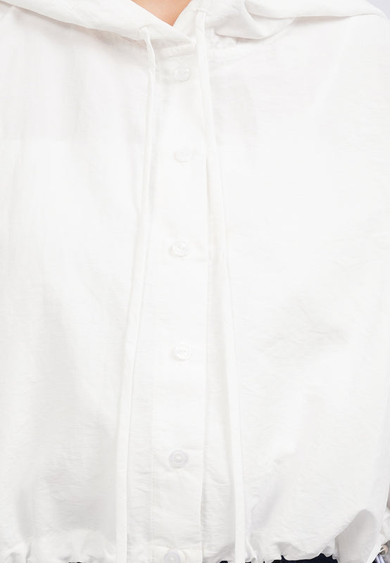 Hooded Long Sleeve Parachute Jacket
