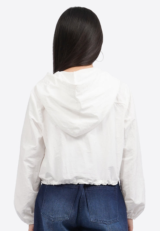 Hooded Long Sleeve Parachute Jacket