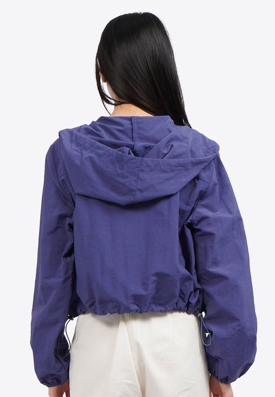 Hooded Long Sleeve Parachute Jacket