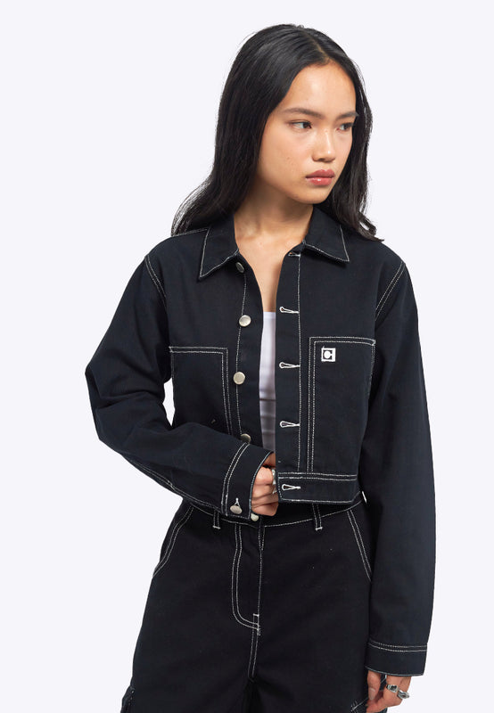 Long Sleeve Boxy Cropped Jacket