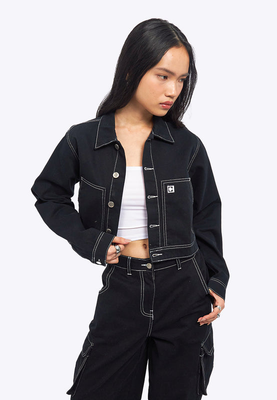 Long Sleeve Boxy Cropped Jacket