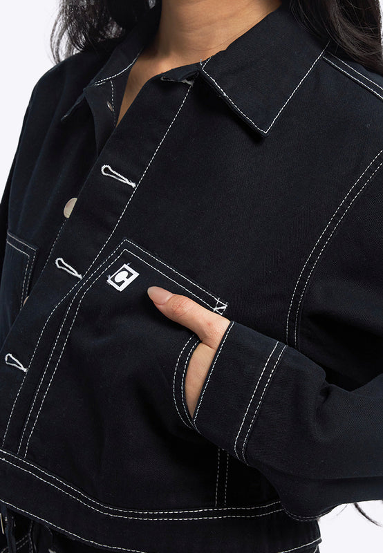 Long Sleeve Boxy Cropped Jacket