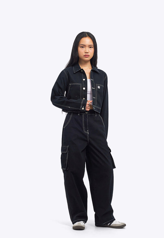 Long Sleeve Boxy Cropped Jacket