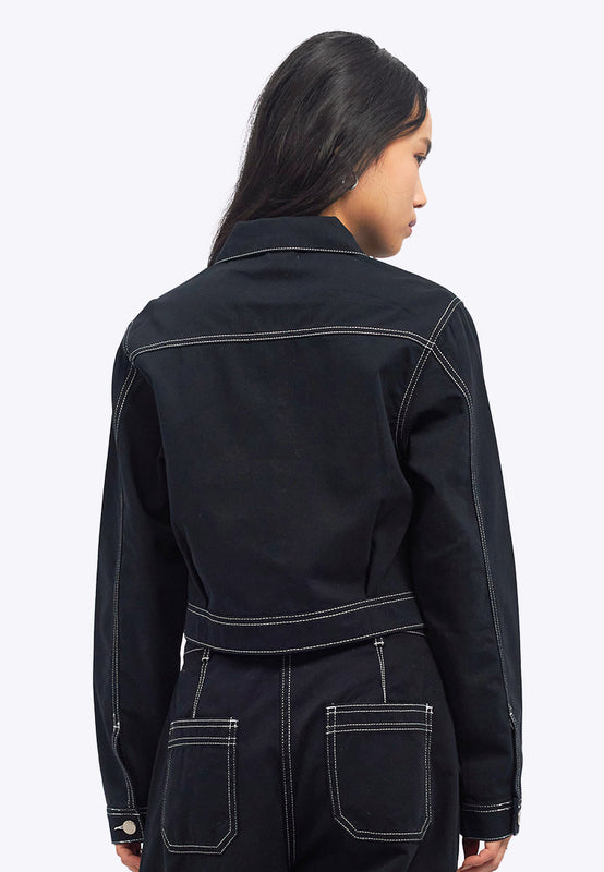 Long Sleeve Boxy Cropped Jacket
