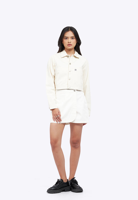 Long Sleeve Boxy Cropped Jacket